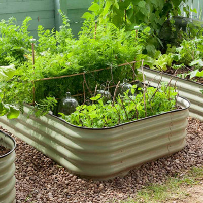 B&Q -  Original Veggie Bed Sage Garden Planting Vegetable Planter Easy To Grow Our Own 2X Veg Bed (Mist Green) - Image 6