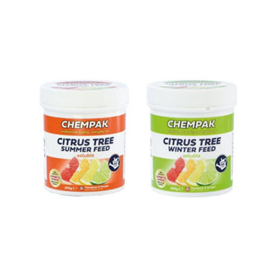 Thompson & Morgan Light Chempak Winter & Summer Food For Citrus Trees - For Natural Growth & Fruit Ripening - 2X 200G