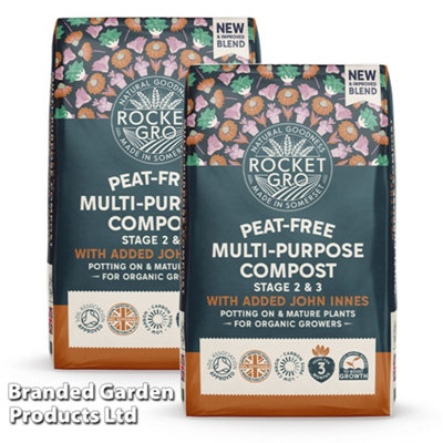 Thompson & Morgan Thompson And Morgan Rocketgro Multi-Purpose Compost Stage 2 And 3 40L 2 Pack - Image 4