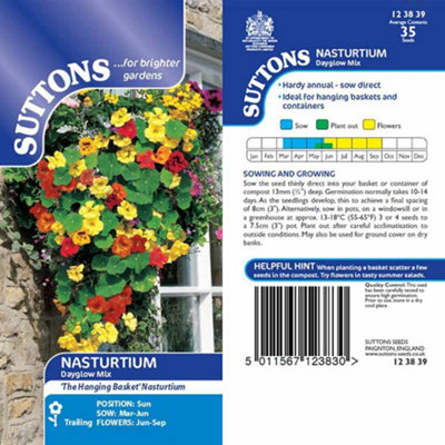Thompson & Morgan Nasturtium Dayglow Mix 1 Seed Packet (35 Seeds) from B&Q