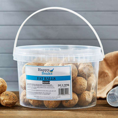 Garden Gear Happy Beaks Bird Suet Fat BallsWild Bird Food (150 X 90G Fatballs) High Energy Premium Suet Feed from B&Q