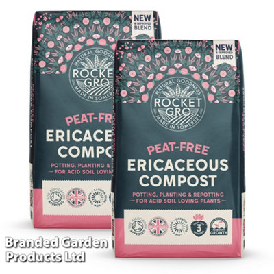 Thompson & Morgan Peat Free - Rocketgro Ericaceous Compost 40 Litre X 2 Units
