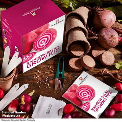 Thompson & Morgan Gift Seed Grow Kit Rainbow Salad Red/Purple