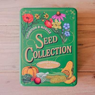 Thompson & Morgan Seed TinRetro Design Gardeners Gift Stores Seed Packets Safely. 214X157X55mm from B&Q