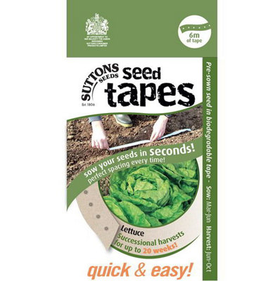 Suttons Seeds Seed Tape Lettuce 1 X Seed Packet from B&Q