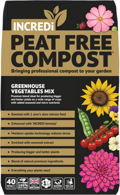Thompson & Morgan Incredipeatfree Premium Compost 40L Peat Free Growing Medium With John Innes & Incredicrop Fertiliser For Tomatoes Vegetables from B&Q