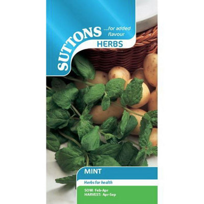 Suttons Seeds Herb Mint 1 X Seed Packet Grow Your Own from B&Q