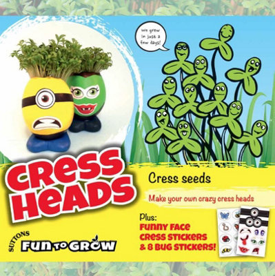 Suttons Seeds Curled Cress Cress Heads 1 Seed Packet from B&Q