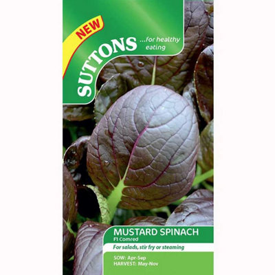 Suttons Seeds Spinach Mustard F1 Comred 1 Packet from B&Q