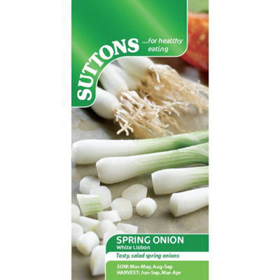 Suttons Seeds Onion (Salad) White Lisbon 4 Packets from B&Q
