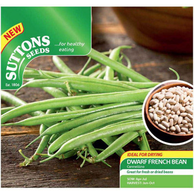 Suttons Seeds Bean (Dried Dwarf) Cannellino 1 Packet from B&Q