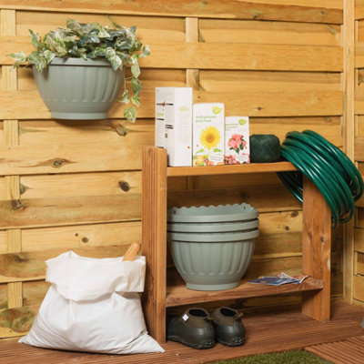 Wham Etruscan 30Cm Wall Basket Pack 4 Milieu Green from B&Q