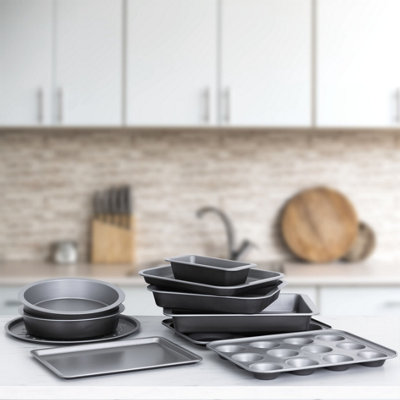 Wham Baker & Salt 10 Piece Small Family Bakeware Set Silver from B&Q