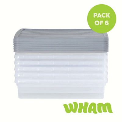 Wham Unisex Clear Box 6X14.75l Stackable Plastic Storage Box & Lid In - Image 3