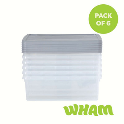 Wham - Plastic Storage Box - 23.5L - Clear - 6 Pack - Image 4