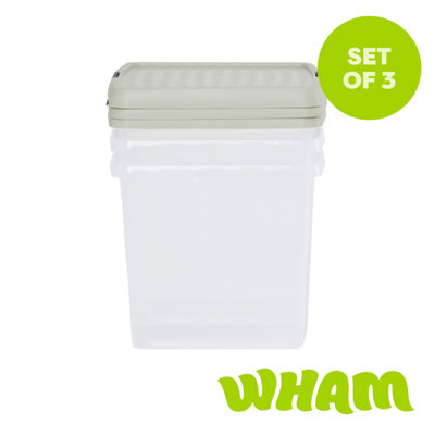 Wham 14L Clear Storage Box - Grey - 3 Pack - Image 6