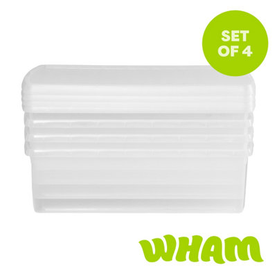 B&Q -  Clip 4X 30L Rectangular Plastic Storage Boxes With Clip Lock Lids. Ideal For HomeOfficeToys & MoreClear/clear - Image 4
