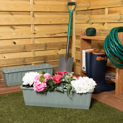 Wham Etruscan 60Cm Rectangular Trough Pack 2 Milieu Green from B&Q