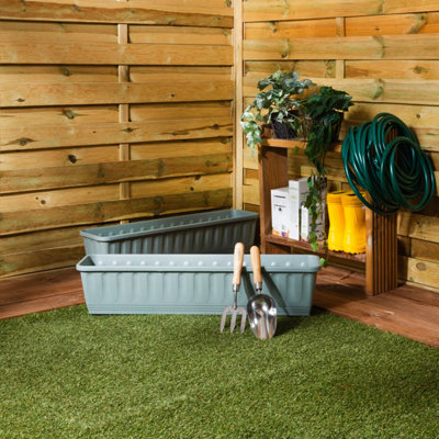 Wham Etruscan 80Cm Rectangular Trough Pack 2 Milieu Green from B&Q