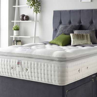 Aspire Unisex White Alpaca Silk 5000 Pocket Pillowtop Mattress In | : Small - Image 2