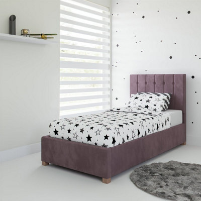 Rest Relax Olivia Fabric Ottoman Single Bed Pink from B&Q
