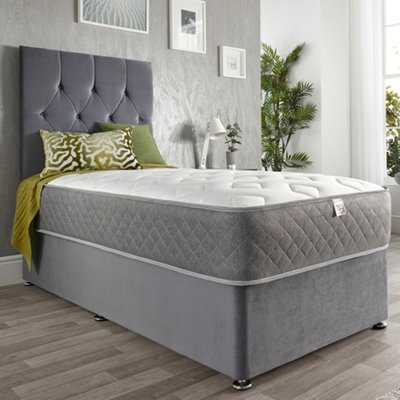 Aspire Cool Touch Diamond Memory Foam & Bonnell Spring Hybrid Mattress, Double Small