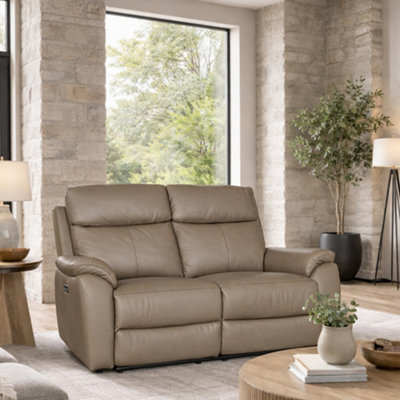 Aspire Kingsmere 2 Seater Power Recliner SofaMushroom from B&Q