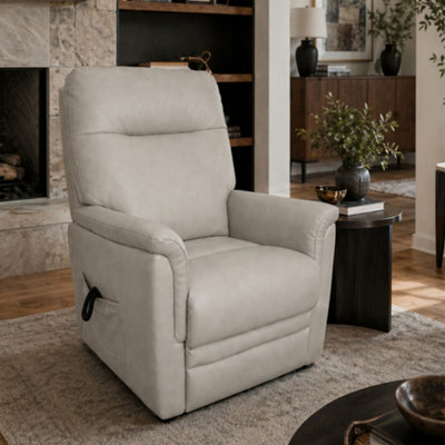 B&Q -  Dual Motor Power Riser Recliner Armchair (1 Seater)Pewter