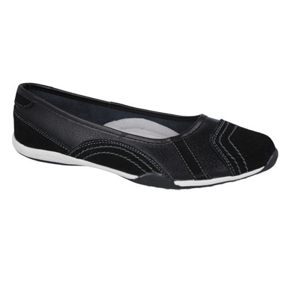 Black Casual Slip-On Ballerina Flats from B&Q