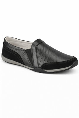 Black Perforated Slip On Comfort Shoe from B&Q