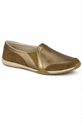 Bronze Perforated Slip On Comfort Shoe from B&Q