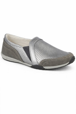 Pewter Perforated Slip On Comfort Shoe from B&Q