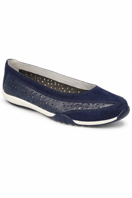 Navy Perforated Slip On Comfort Shoe from B&Q