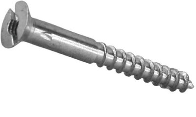 Mirror Screw Only 4.0 X 25mm (8 X 1 Inch) Bzp Pack Of 100 from B&Q