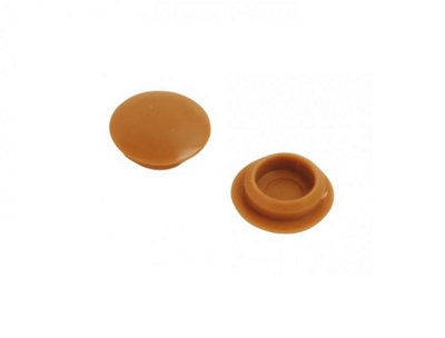 Screw Cover Cap Light 10mm Brown Pack Of 100 from B&Q