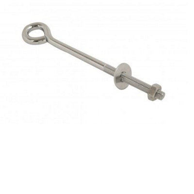 Eye Bolts With Nut And Washer M6X100mm Bzp from B&Q