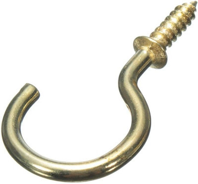 Cup HooksShouldered 32mm (1.1/4 Inch) Brassed Pack Of 100 from B&Q
