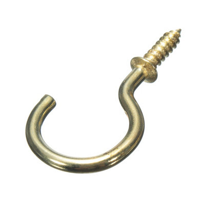 Cup HooksShouldered 38mm (1.1/2 Inch) Brassed Pack Of 100 from B&Q