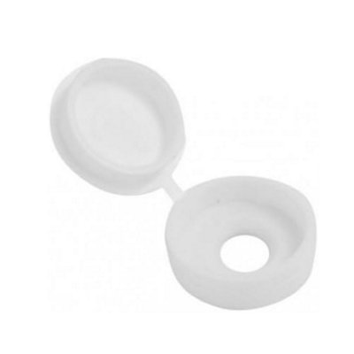 Fort Fasteners Hinged Screw Cover Cap 18mm Large White Pack Of 100 from B&Q
