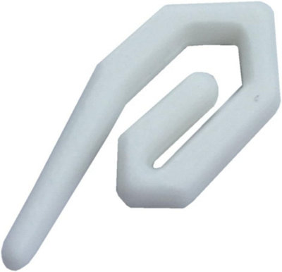 Curtain Glider Tape Hooks White Nylon80 Pcs Heavy Duty Curtain Rail Track Runners For Tape Top Curtains from B&Q