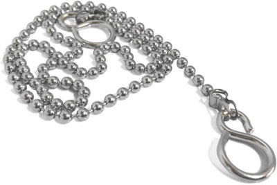 Fort Fasteners Basin Chains (Ball Type) And S' Hooks 300mm (12 Inch) Chrome Plated Premier 2 Chains from B&Q