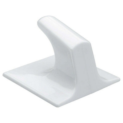  - Fort Fasteners Self Adhesive Hooks Large Square 50mm X 50mm White Premier 100 Hooks