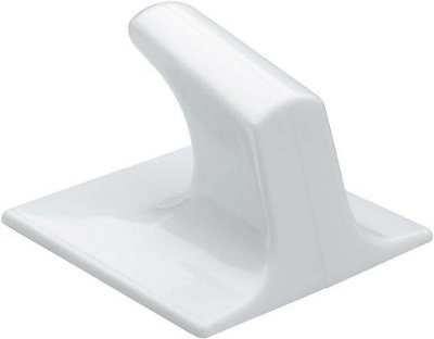  - Fort Fasteners Self Adhesive Hooks Large Square 50mm X 50mm White Premier 12 Hooks