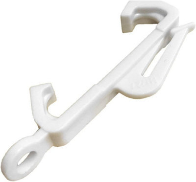 Fort Fasteners Curtain Rail Gliders To Fit Drape Elegance (Gh014) Track White Maxi 15 Gliders from B&Q