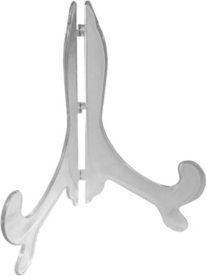 Fort Fasteners Plate Stands To Fit Plates 250mm-460mm (10-18 Inch) Clear Plastic Premier Pack 1 Stand from B&Q