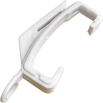 Fort Fasteners Curtain Rail Gliders To Fit Drape ExtraValanceLux Track White Maxi 15 Gliders from B&Q