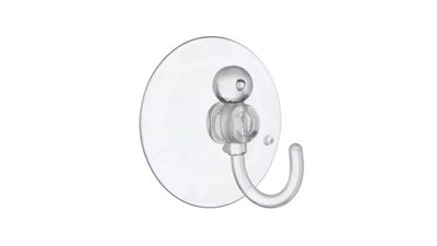 Clear Plastic Suction Hooks 25mm Multi Use Window Sucker Hanging Hook Decor from B&Q