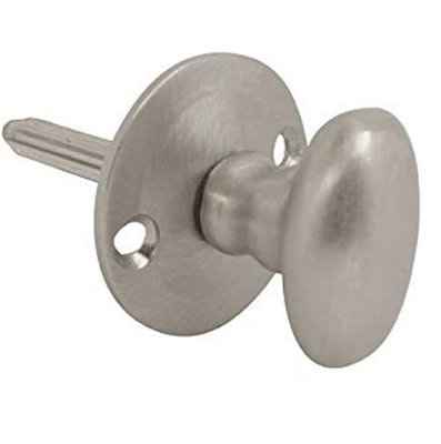 Dzina Oval Thumb Turn For Door Security Rack Bolt Satin Chrome Pack Of 1 from B&Q