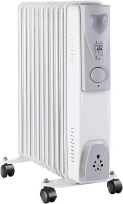 Thebigship 11 Fin 2.5Kw Oil Filled Radiator, White - Image 3