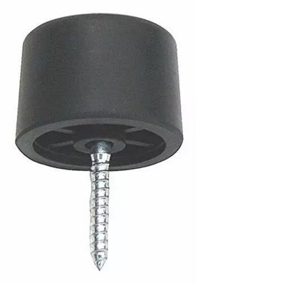 B&Q Black 30mm Rubber Door Stops Door/wall Protectors